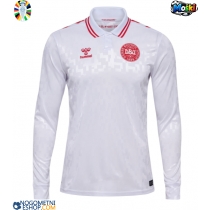 Moški Nogometni dresi Danska Gostujoči EP 2024 Dolgi Rokav